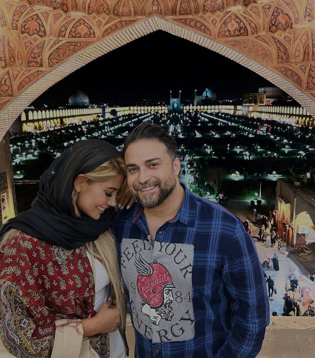 بابک جهانبخش و همسر