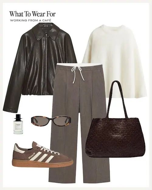 استایل با کت چرمی