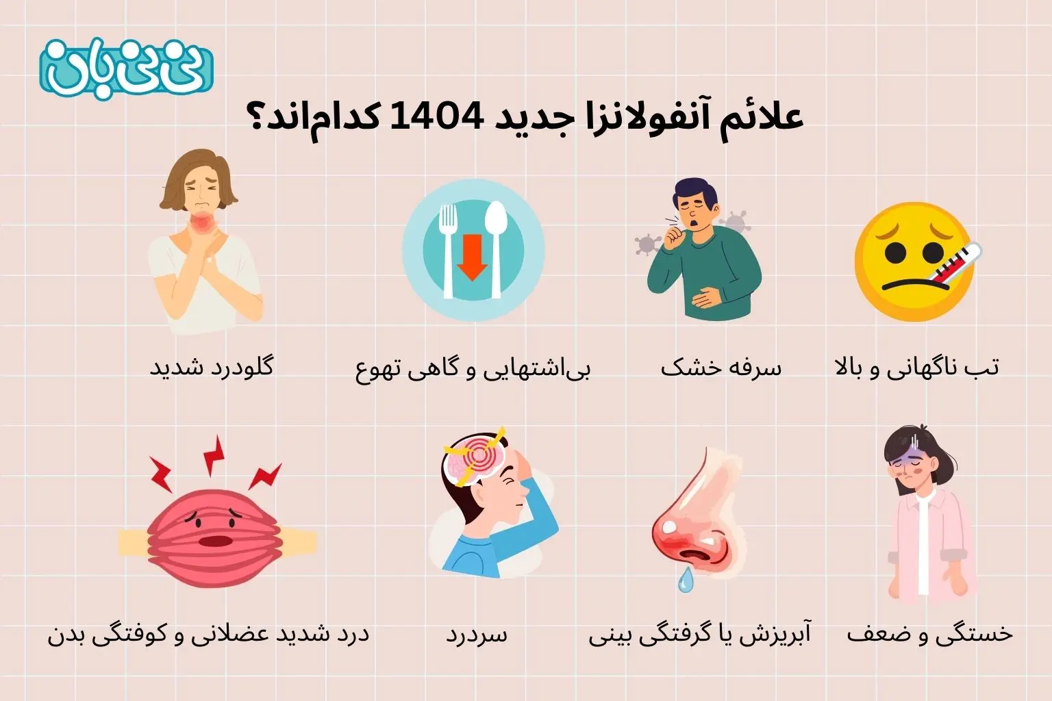 علائم آنفولانزا جدید 1404 کدام_اند؟