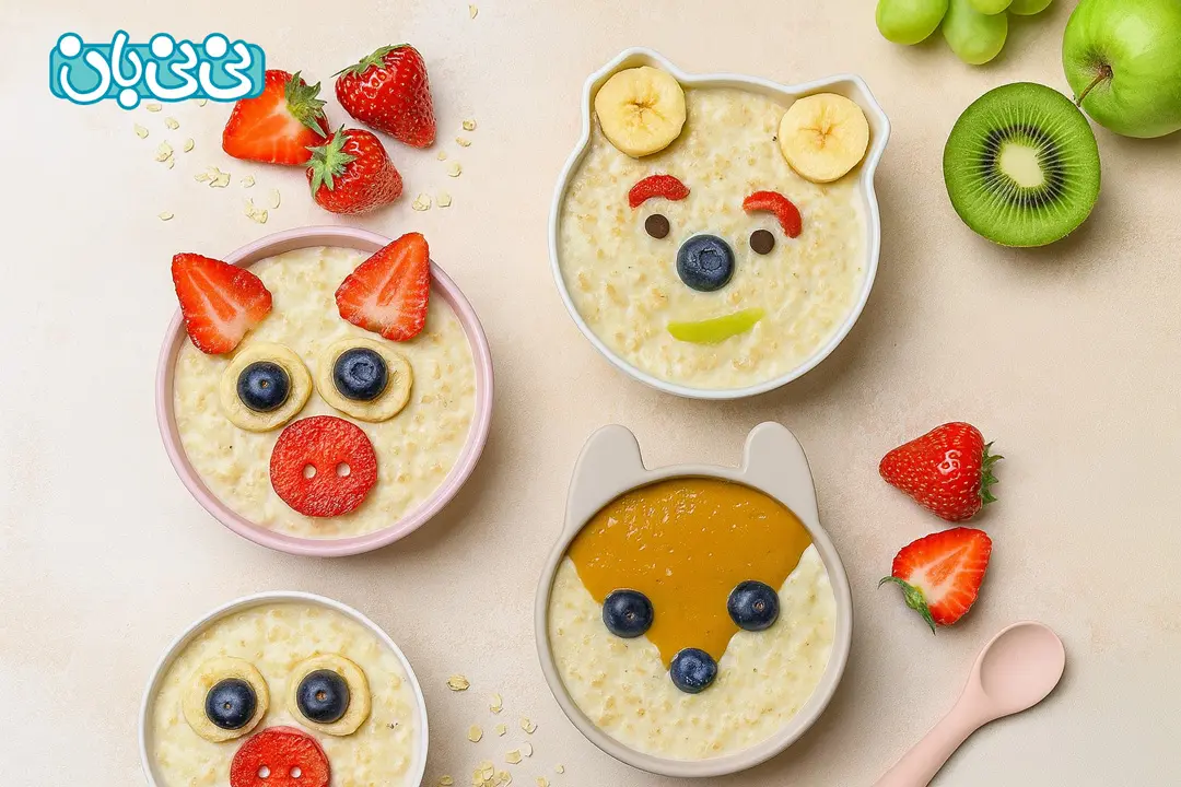 تزیین-فرنی-و-شیربرنج-برای-صبحانه-کودک