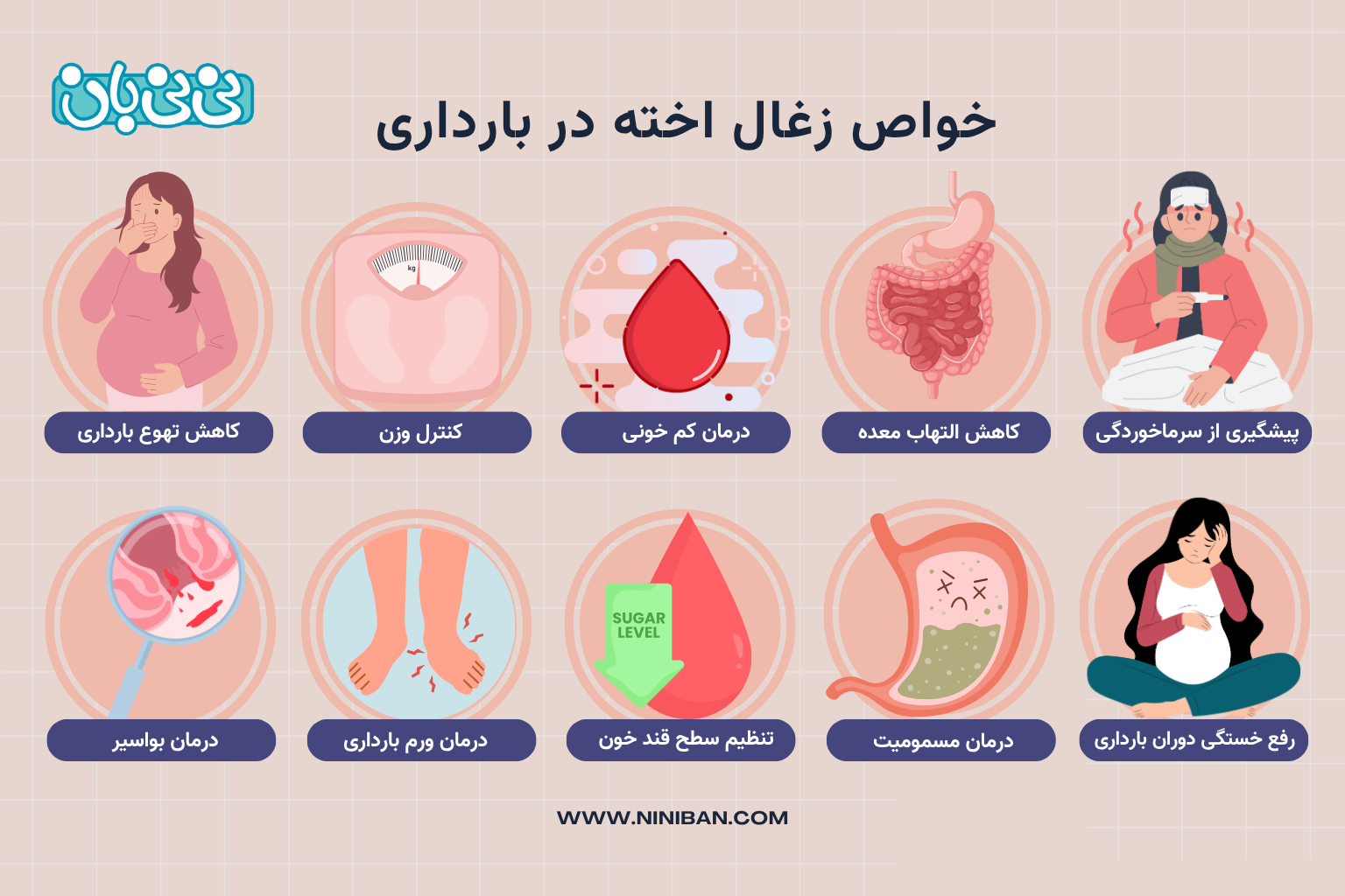 خواص زغال اخته در بارداری