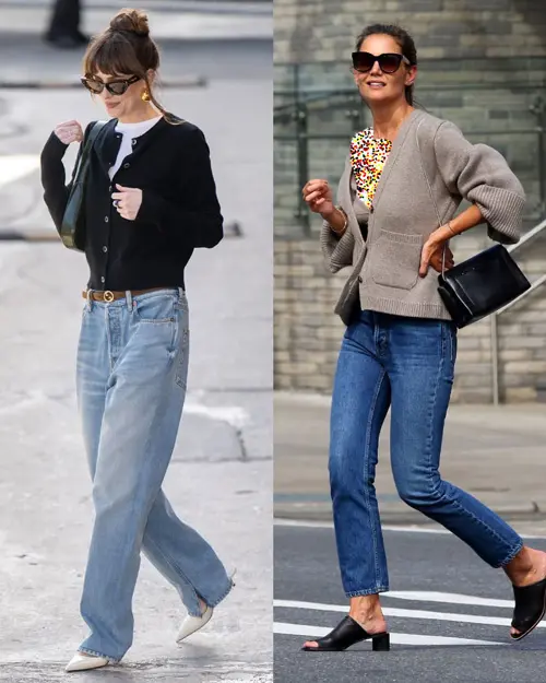 ترکیب کاردیگن با شلوار جین