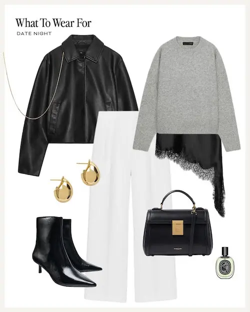 استایل با کت چرمی