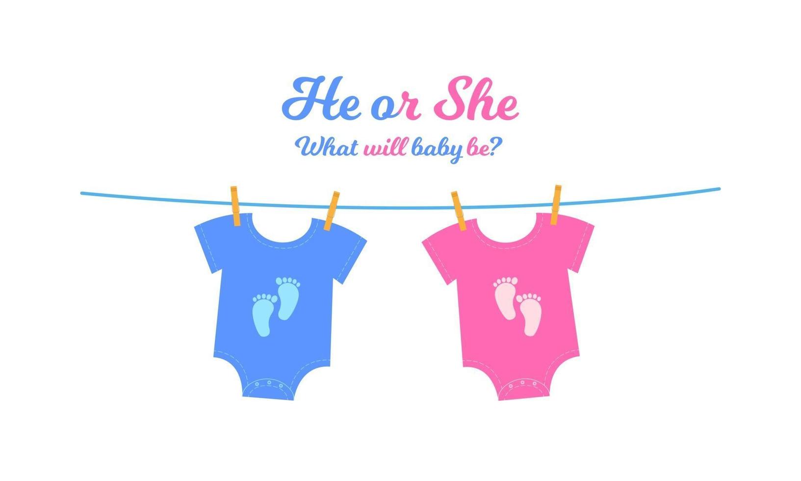 baby-bodysuits-with-blue-and-pink-footprints-hanging-on-the-clothesline-gender-reveal-party-invitation-card-or-banner-boy-or-girl-coming-soon-concept-vector