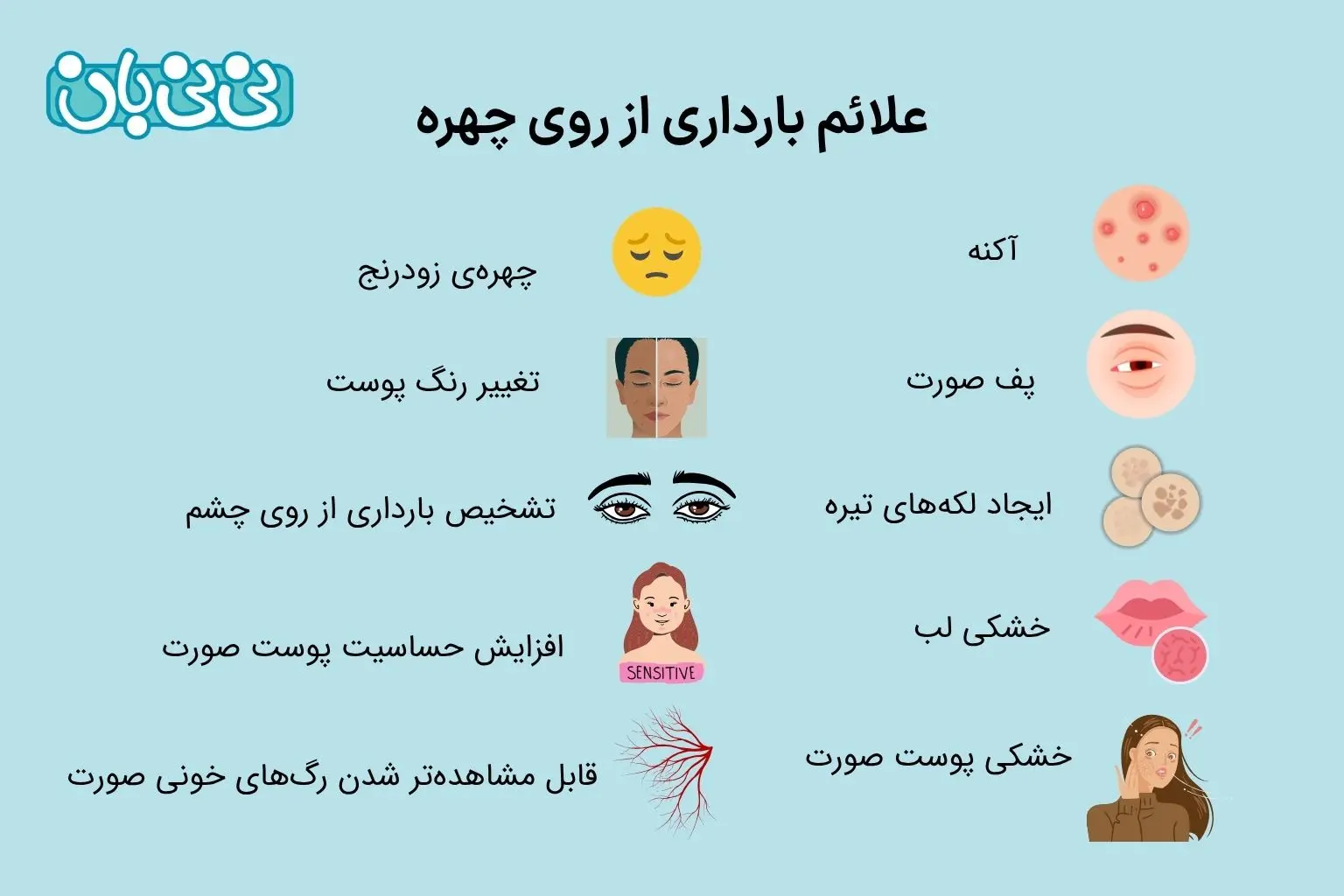 ۱۰ علامت بارداری از روی چهره