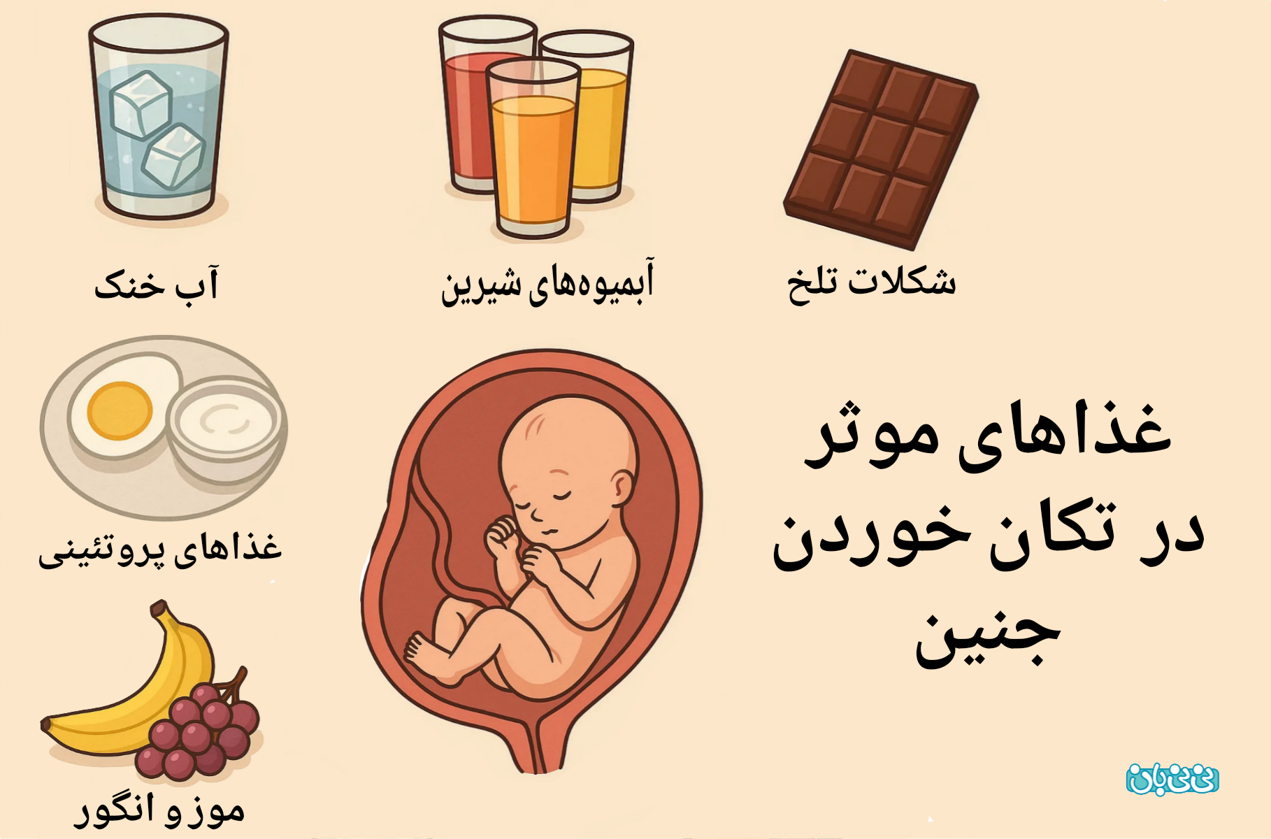 غذای موثر در تکان خوردن جنین