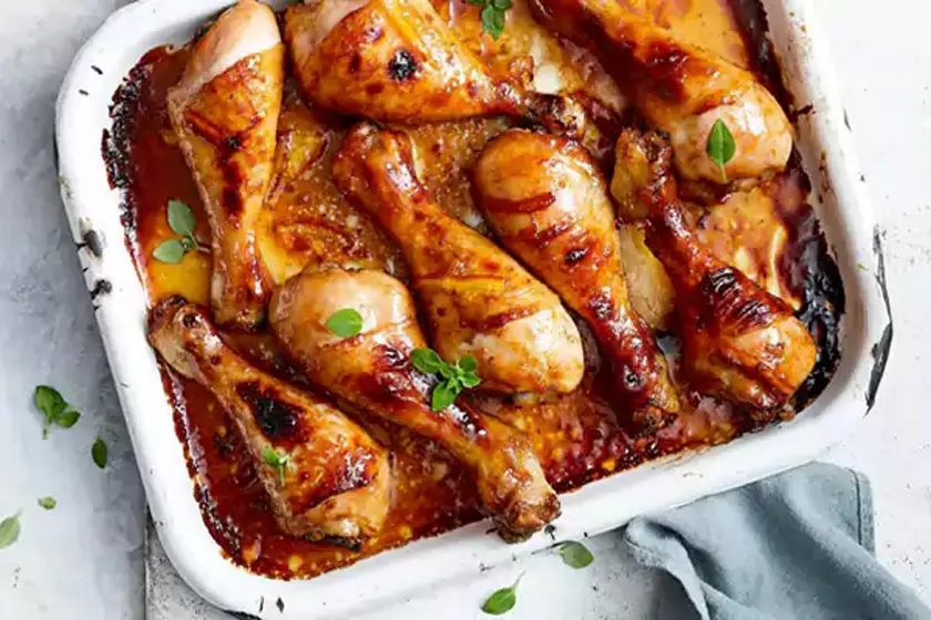 خوراک-ران-مرغ-سرخ-شده