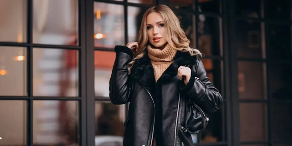 استایل با کت چرمی