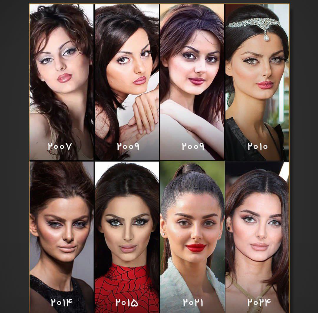 آغاز فعالیت مدلینگ مه‌لقا جباری از آرایشگاه‌های ایران / عکس‌های ۱۷ سال پیش زیباترین مدل ایران