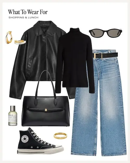 استایل با کت چرمی