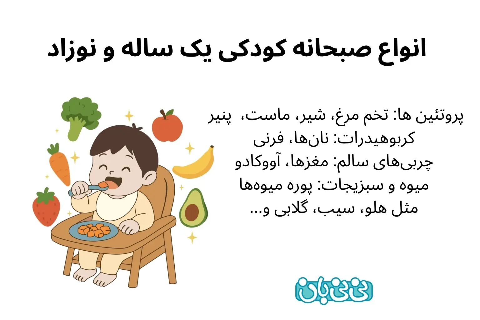 انواع صبحانه کودکی یک ساله و نوزاد