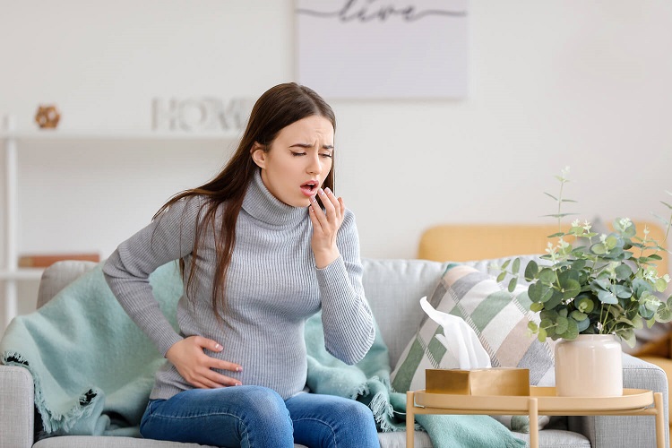 coughing-pregnant-women