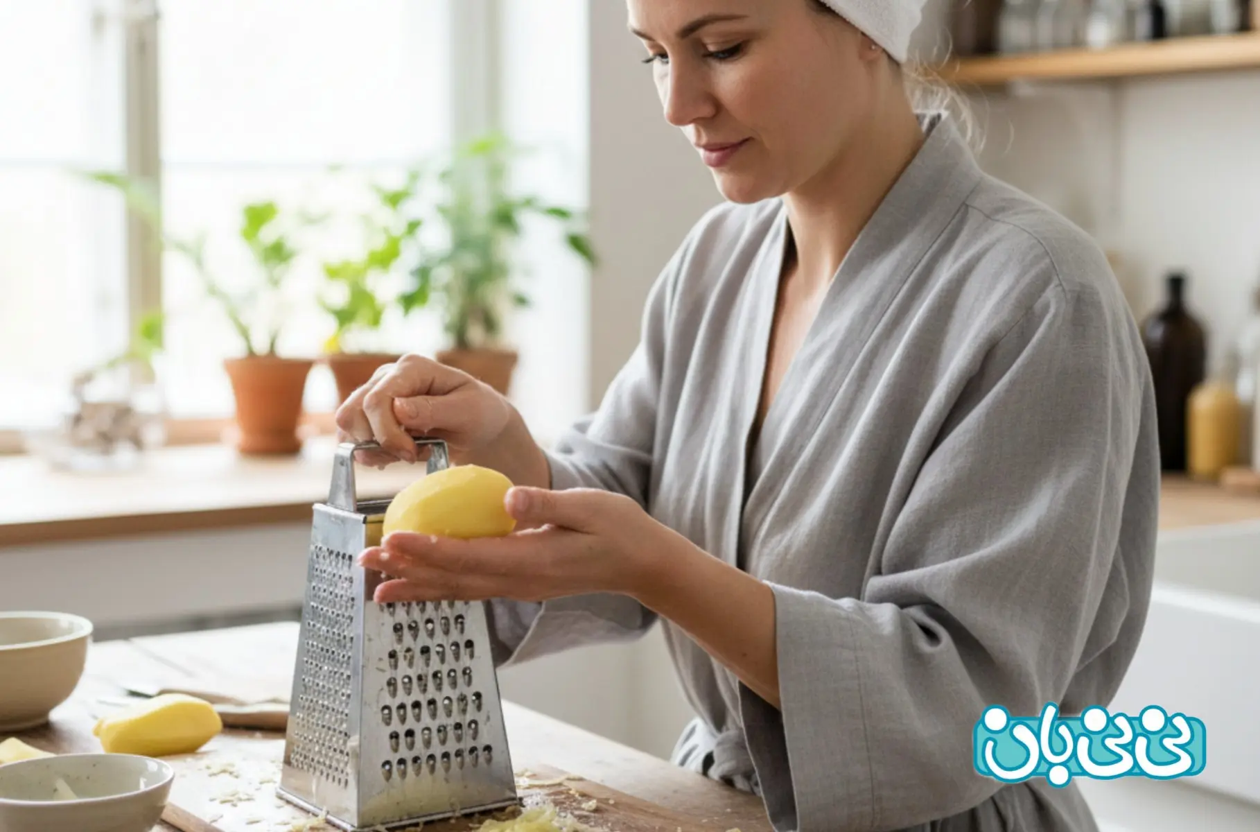 ماسک سیب زمینی ساده