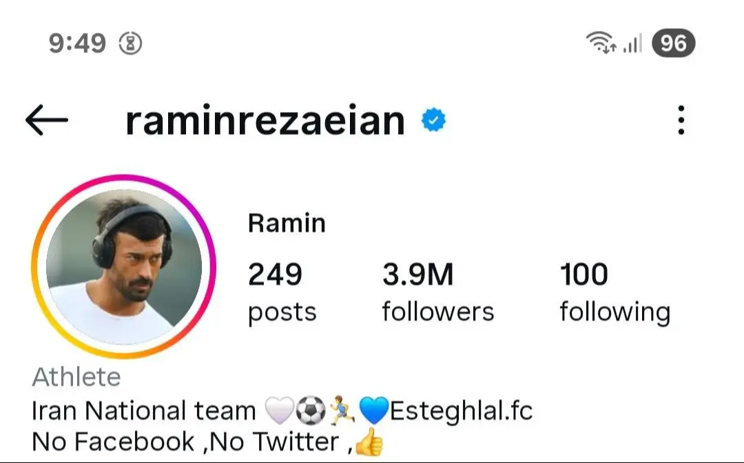 اینستاگرام رامین رضاییان