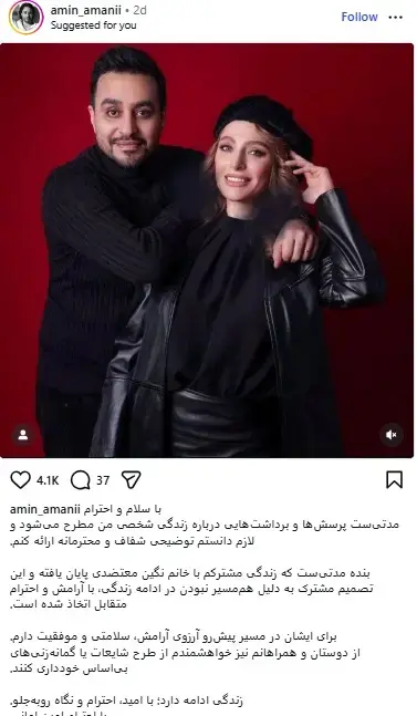 نگین معتضدی و امین امانی