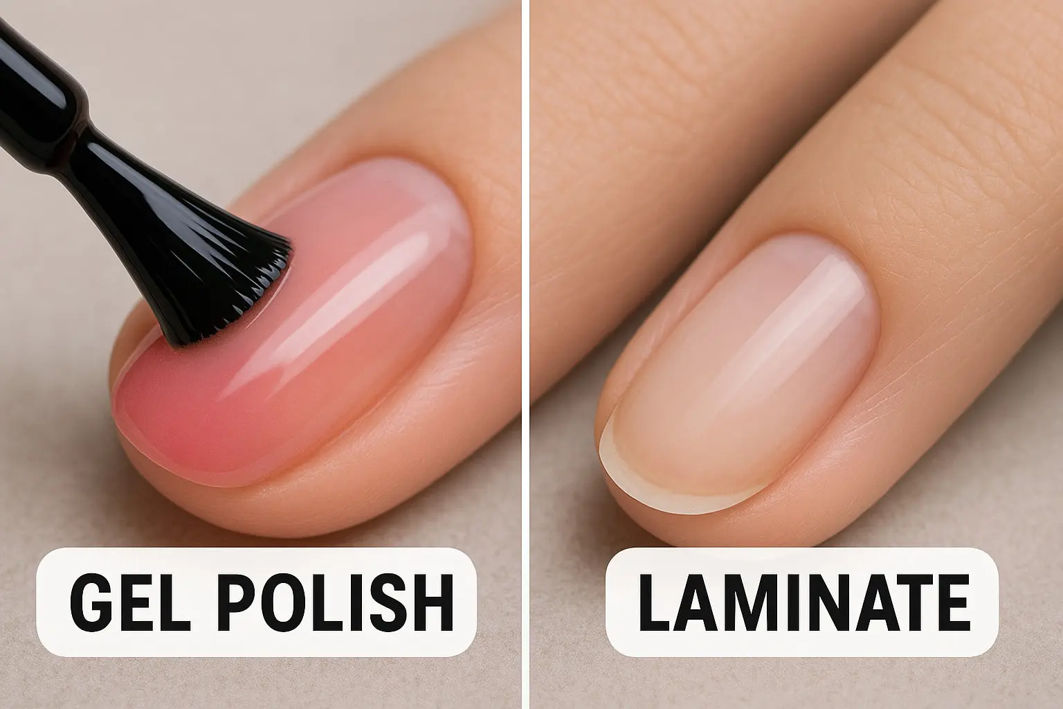 مقایسه شکل ظاهری ژلیش و لمینت