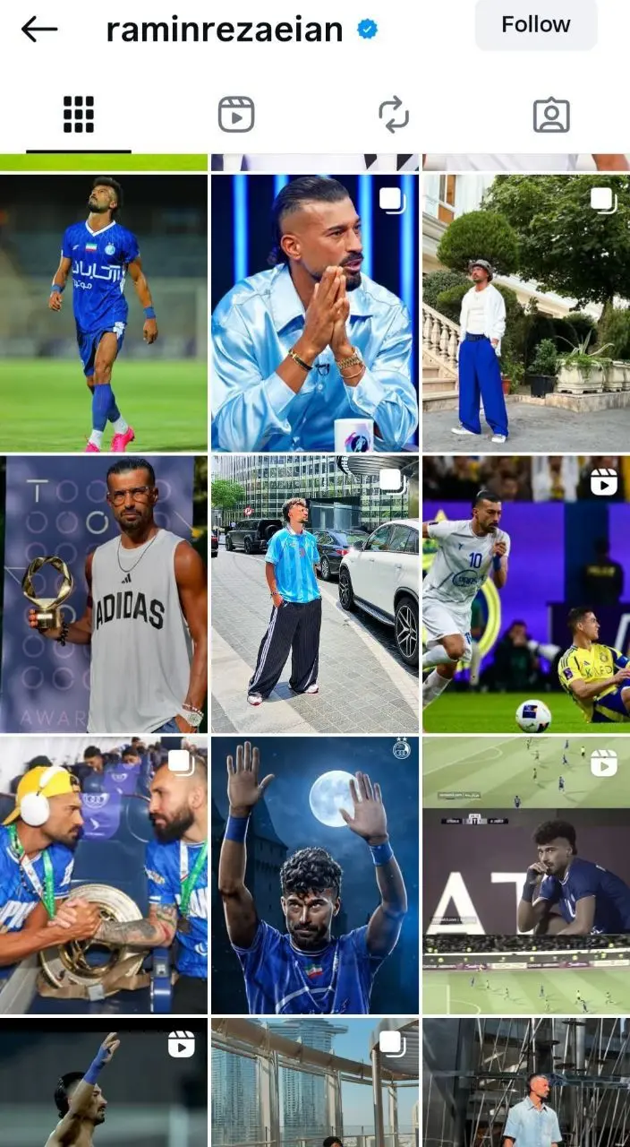 اینستاگرام رامین رضاییان