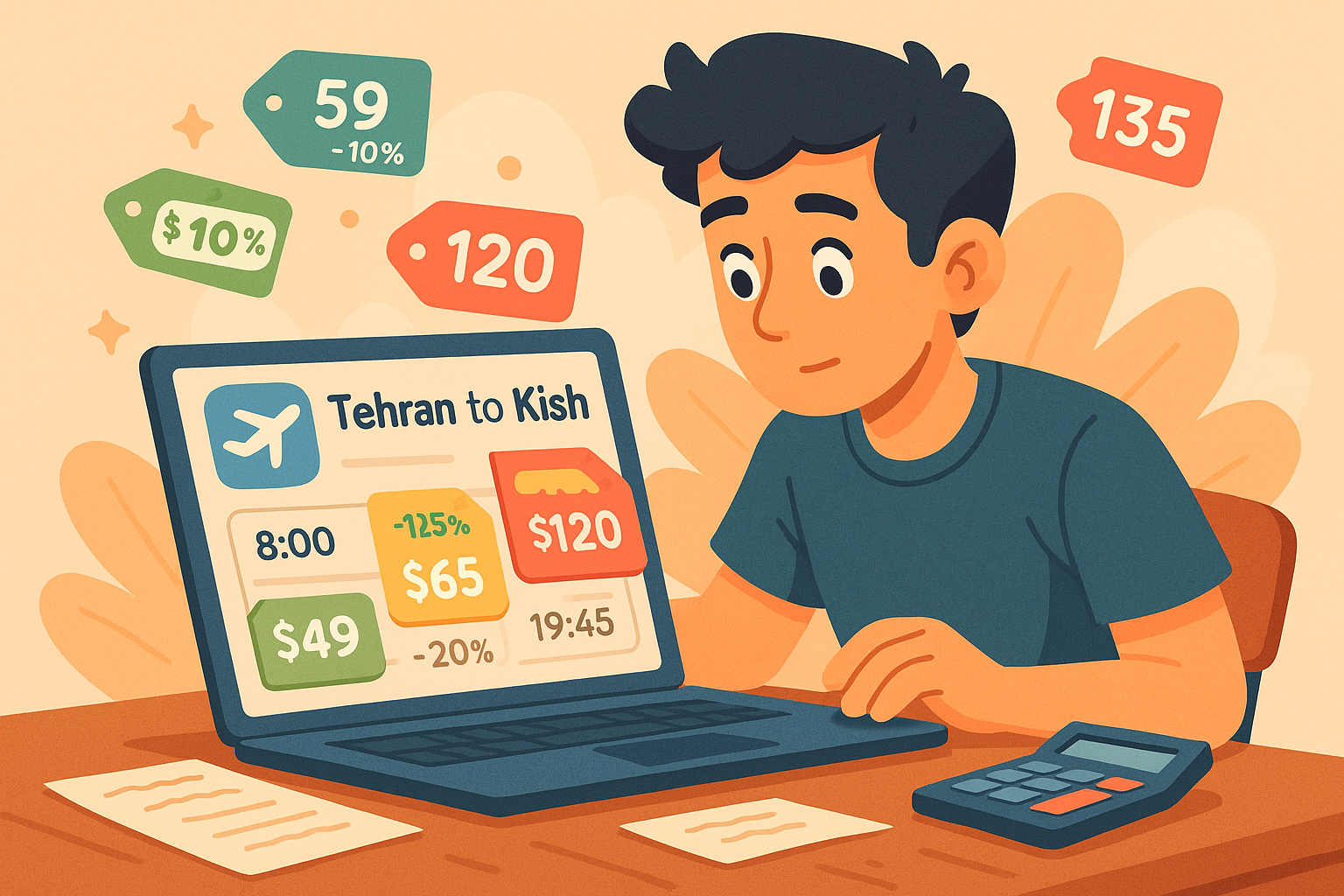 ارزان ترین بلیط هواپیما تهران کیش