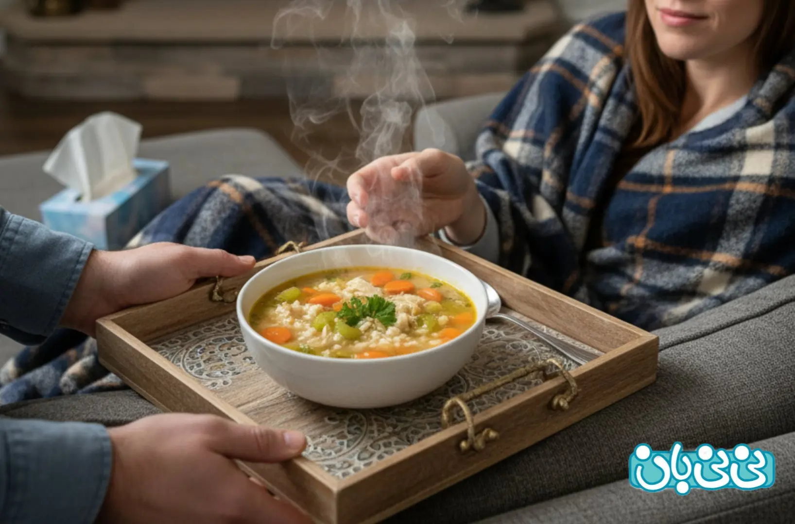 سوپ مرغ و برنج