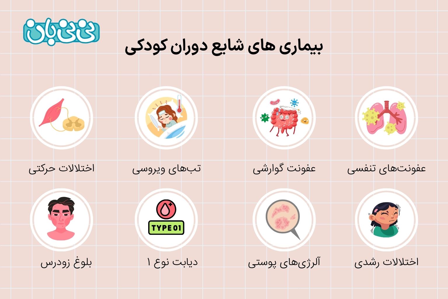 بیماری های شایع دوران کودکی