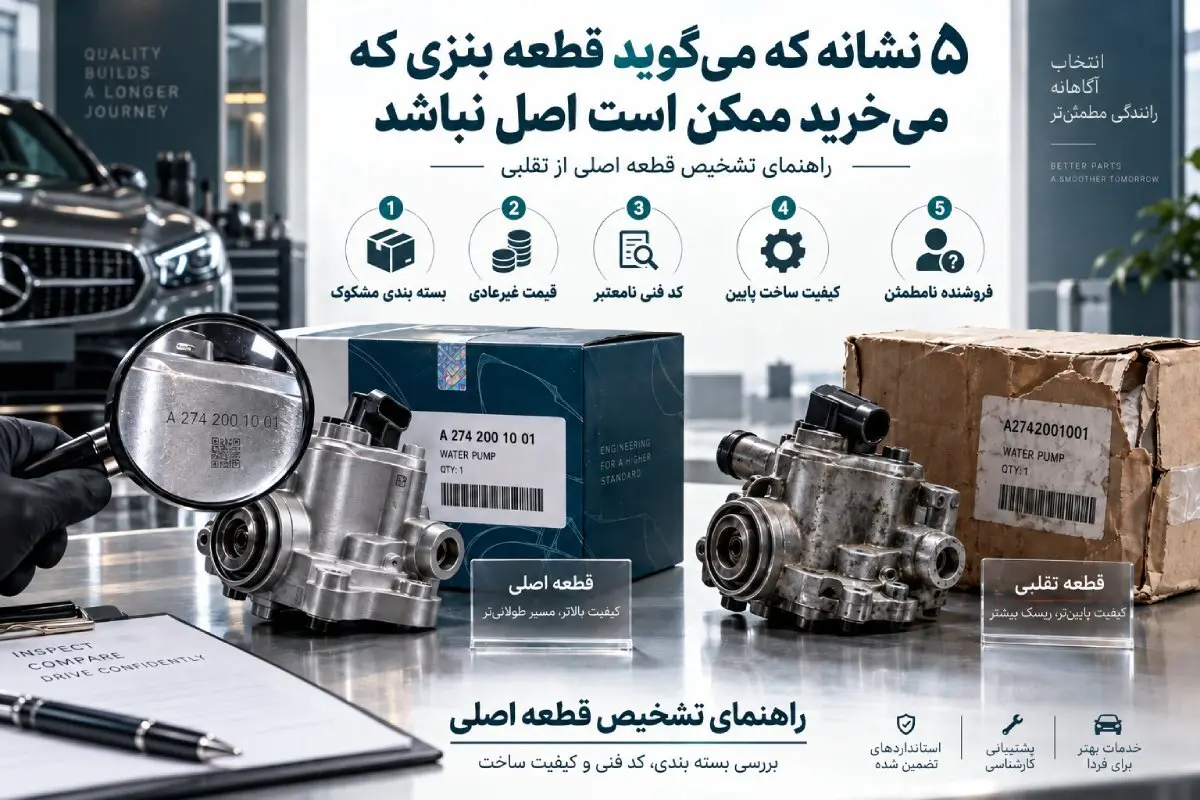 ۵ نشانه که می‌گوید قطعه بنزی که می‌خرید ممکن است اصل نباشد