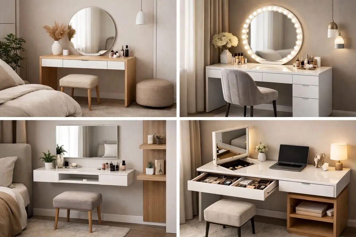 میز آرایش ترند جدید؛ ترکیب هوشمندانه زیبایی، نظم و کارایی
