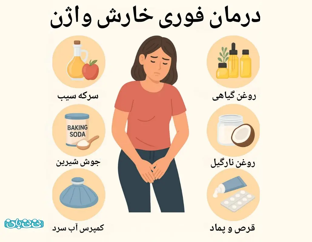 درمان فوری خارش واژن بدون بازگشت - جدول علت‌ها + 7روش‌ درمان