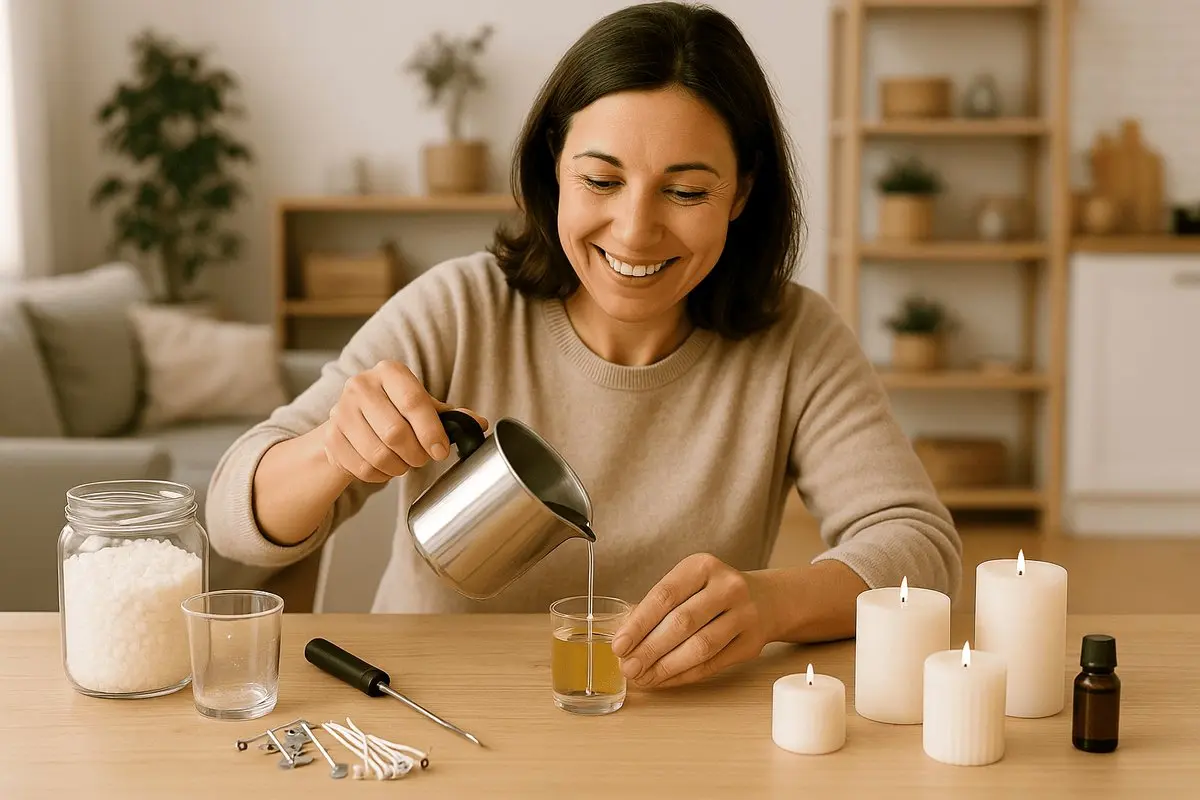 آموزش ساخت شمع در خانه | ساده‌ترین روش‌های درست کردن شمع بدون پارافین و قالب