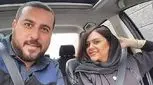 زیبایی خیره کننده همسر محسن کیایی در کنار شوهر بازیگرش / آنشرلی مو فرفری !