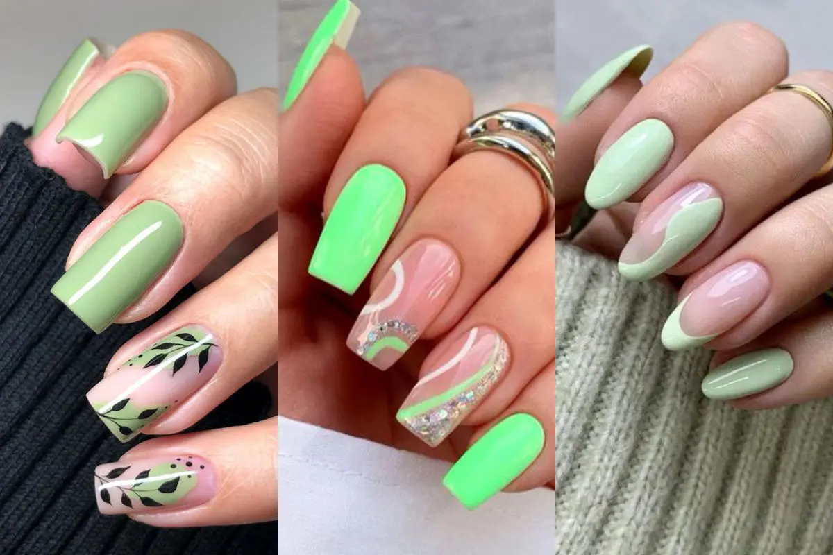 ایده های شیک ناخن سبز پاستلی