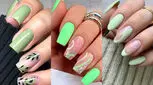ایده های شیک ناخن سبز پاستلی