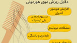 از کجا بفهمیم ریزش مو هورمونی است؟ ۵ دلیل اصلی + ۴ علامت مهم و روش درمان