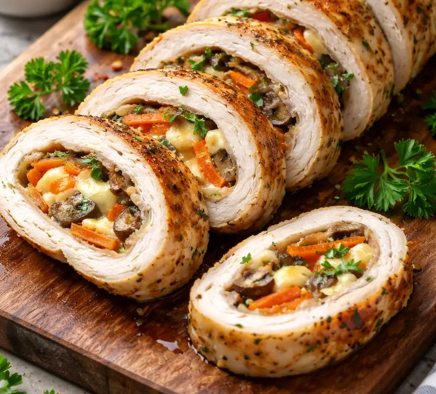 طرز تهیه رولت مرغ خانگی؛ غذایی شیک، مقوی و مناسمهب مانی‌ها