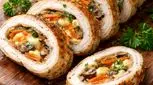 طرز تهیه رولت مرغ خانگی؛ غذایی شیک، مقوی و مناسب مهمانی‌ها