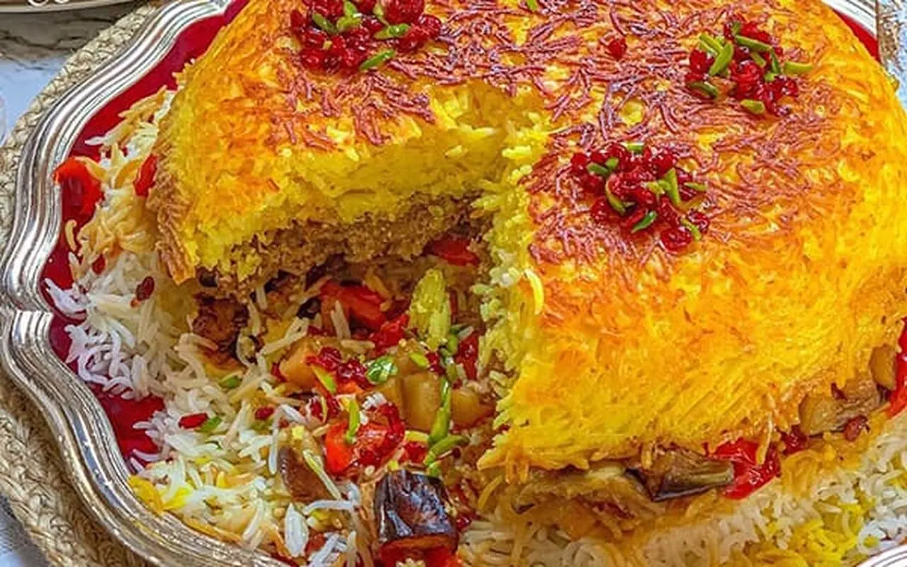ته چین کباب تابه‌ای؛ ترکیبی خوشمزه و مجلسی

