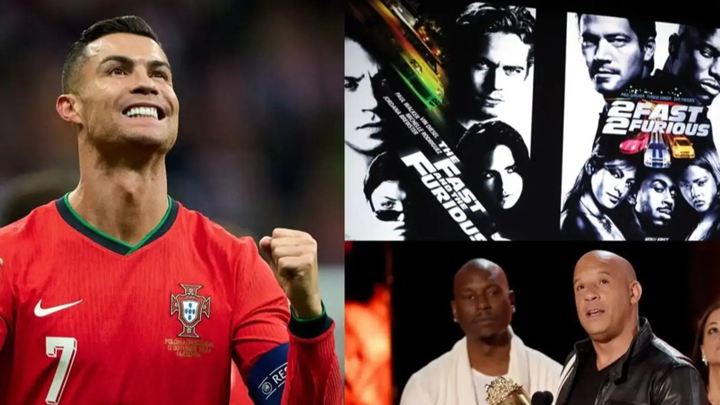 حضور رونالدو در پشت صحنه «سریع و خشن» غوغا کرد / کریس هنرپیشه این فیلم میشود؟ (عکس)