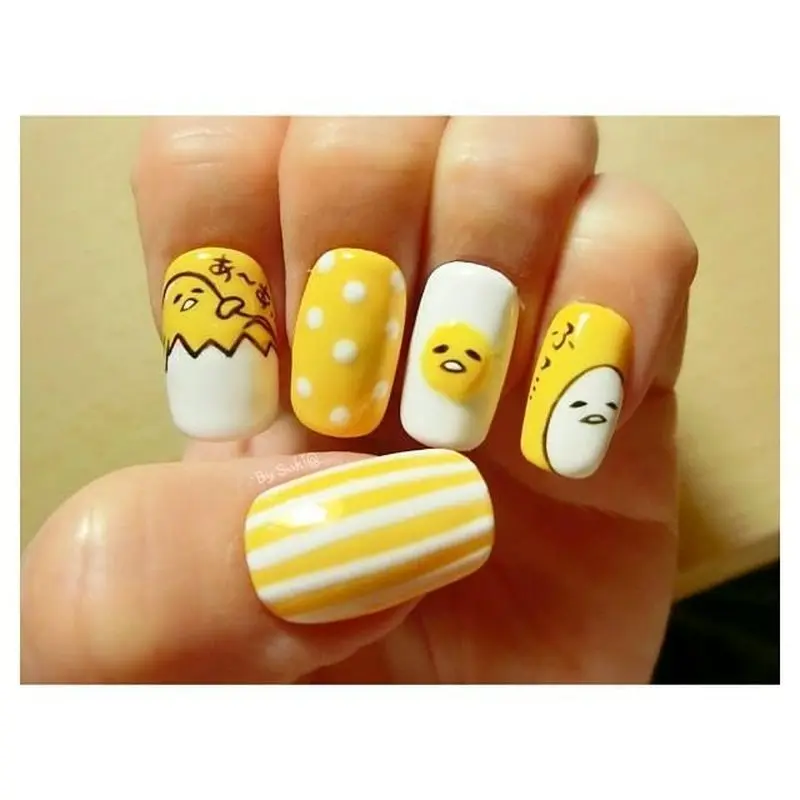 بهترین ایده های طراحی ناخن جوجه و پاندا/ایده طراحی ناخن برای عید 1403