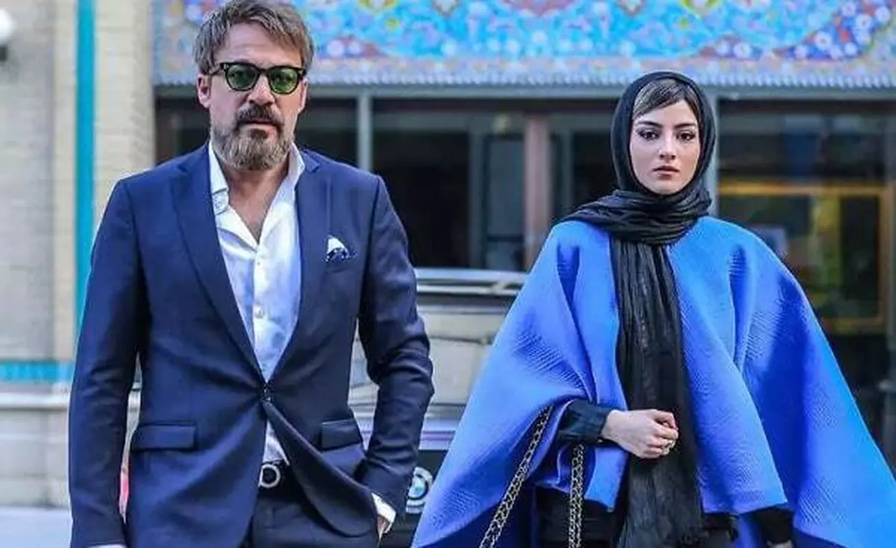 قاب جذاب و دوستانه امیر آقایی و پردیس پورعابدینی در پشت صحنه سریال جدید