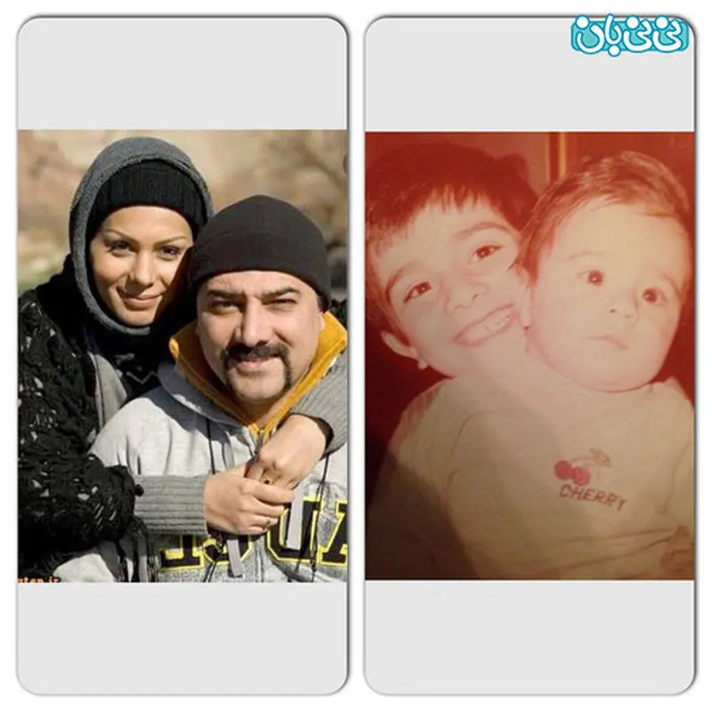 برزو ارجمند و خواهرش / عکس