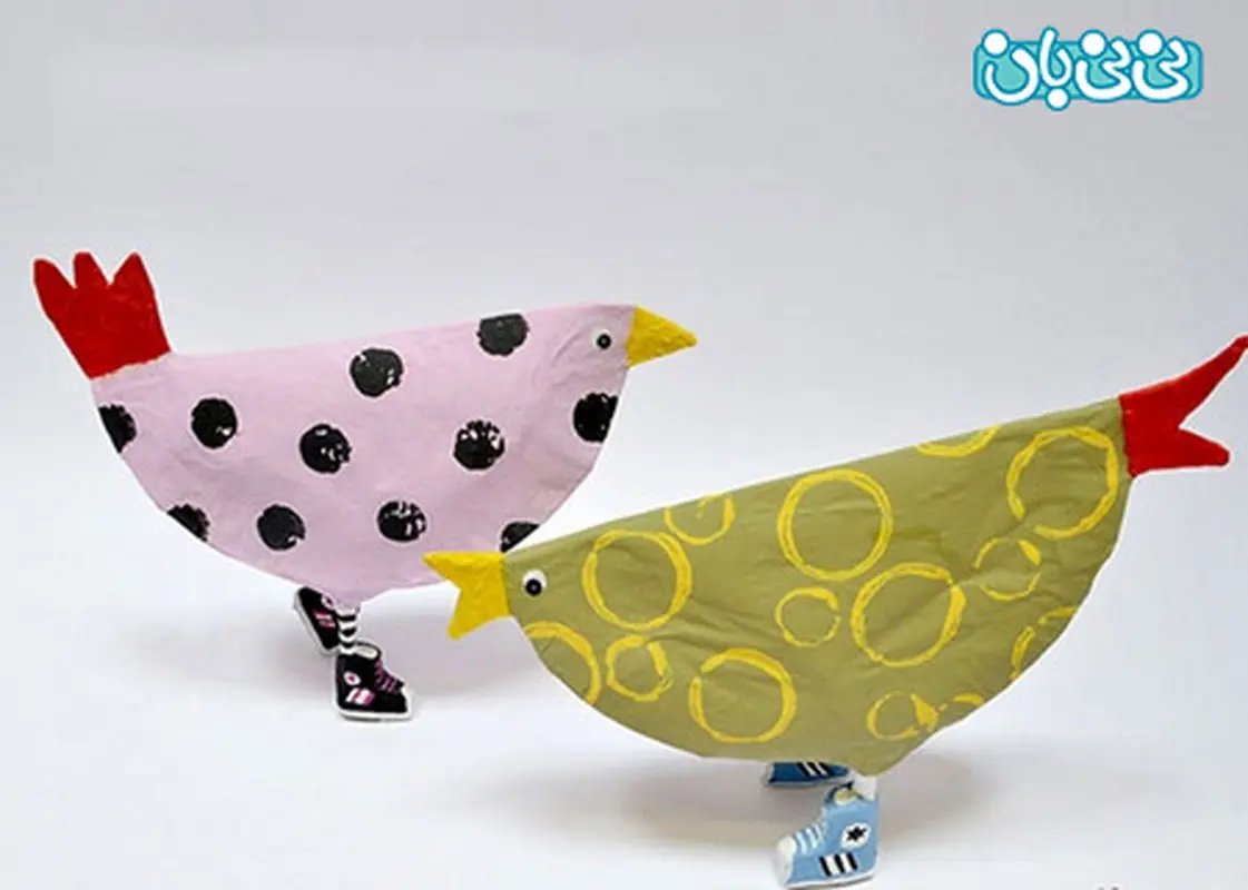 کاردستی برای کودکان، جوجه با بشقاب یکبار مصرف