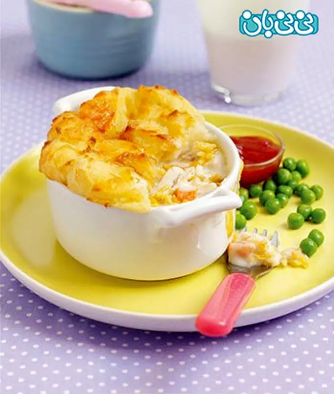 غذای خوشمزه برای بچه ها، پای مرغ پنیری