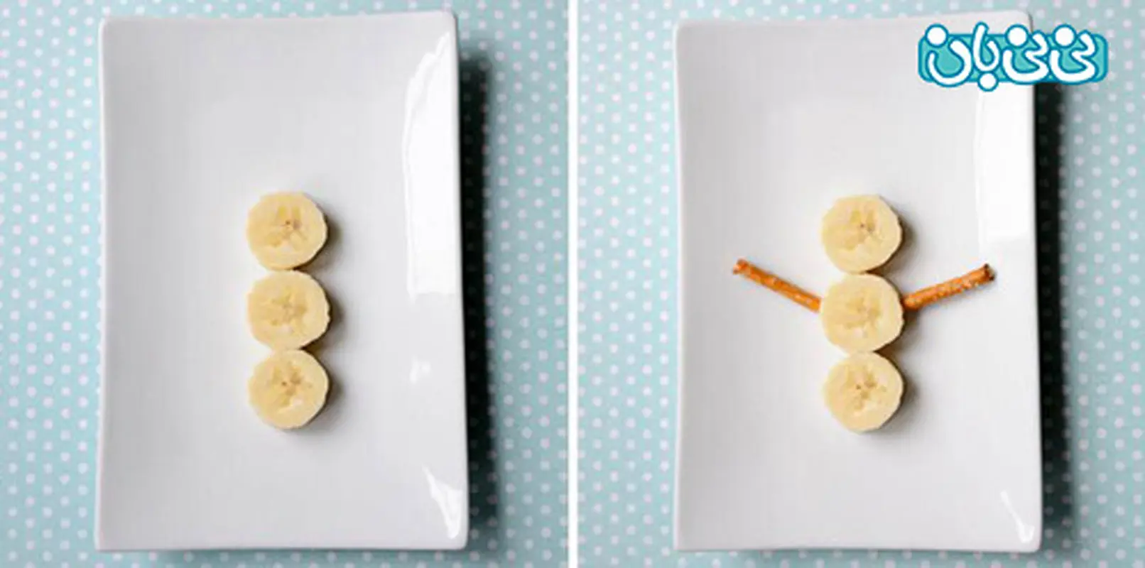 فینگر فود برای کودکان، آدم برفی درست کنید