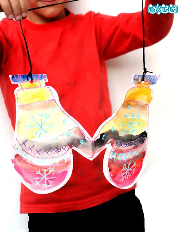 کاردستی دستکش با مقوا، آموزش به کودکان