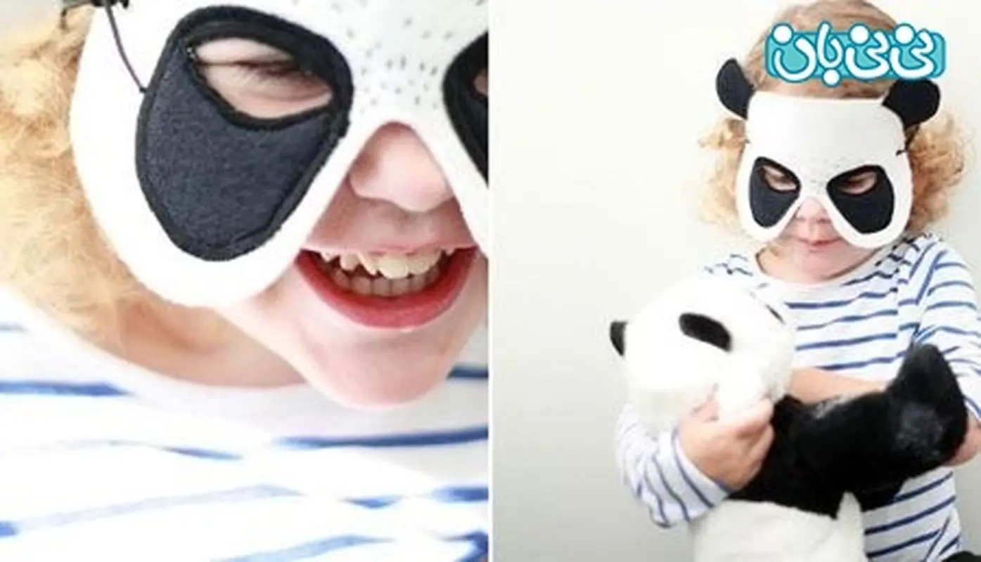 آموزش کاردستی کودکانه، ماسک پاندا برای کوچولوها