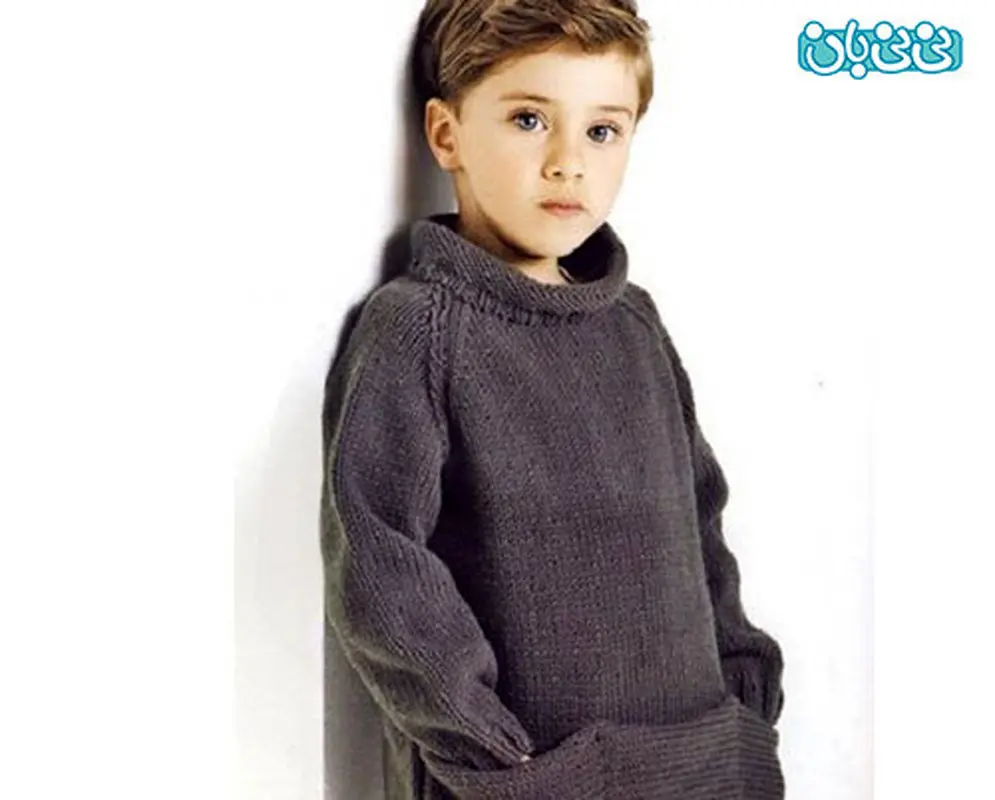 آموزش بافت لباس بچه گانه، پلیور زیبا
