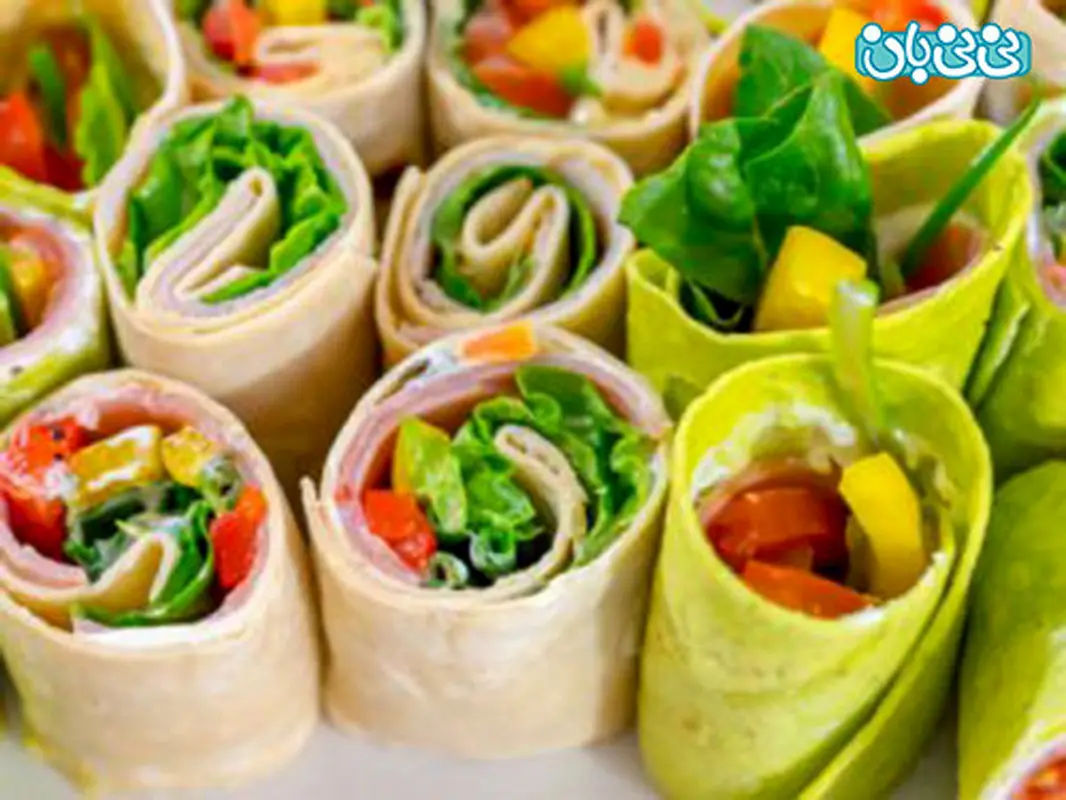 غذای زیبا برای کودکان، ساندویچ های خوشمزه رنگی