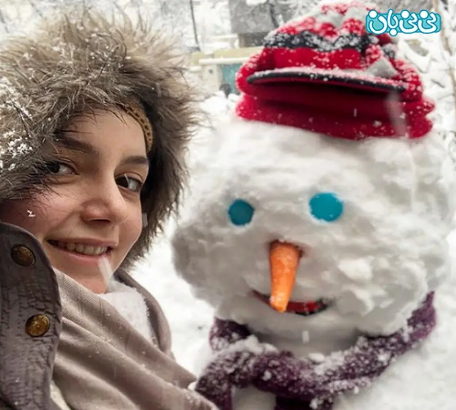 اینستاگرام نازنین بیاتی، آدم برفی و کارتون محبوب