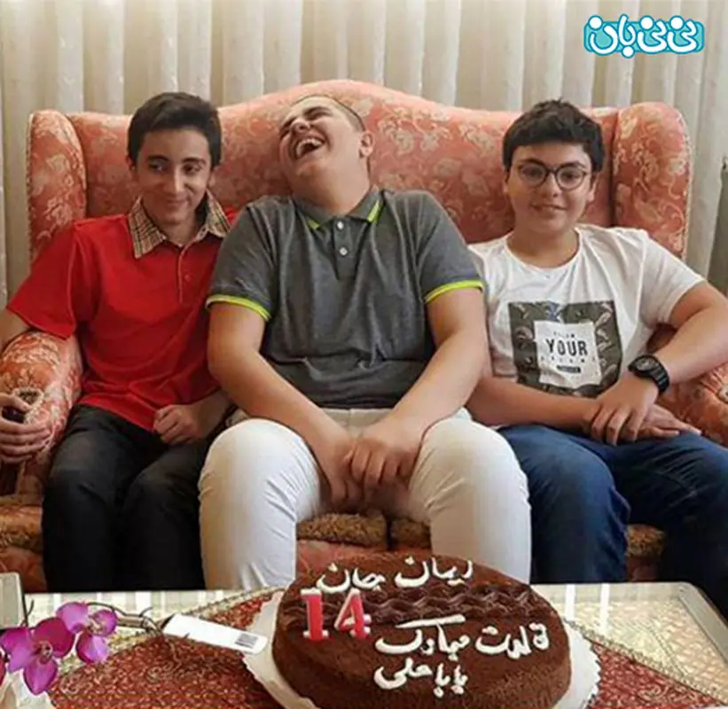 عکس پسر علی معلم، اولین خنده های ایمان