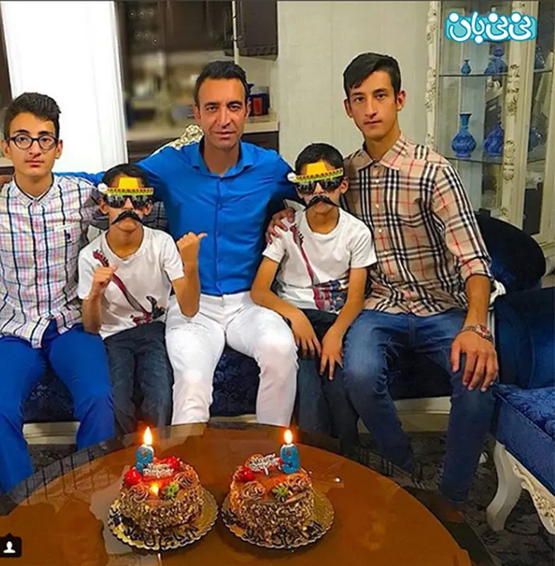 رضا عنایتی و فرزندانش، دوقلوهای آقای گل استقلال