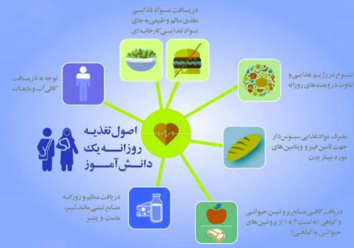 تغذیه برای بچه مدرسه ای، اصول رژیم غذایی مطلوب